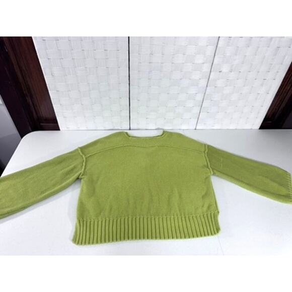"LUMIE'RE" Lime Green Sweater, Slouchy, Size L,Oversize,SNAG IN SLEEVE,SEE PICS - Picture 12 of 14